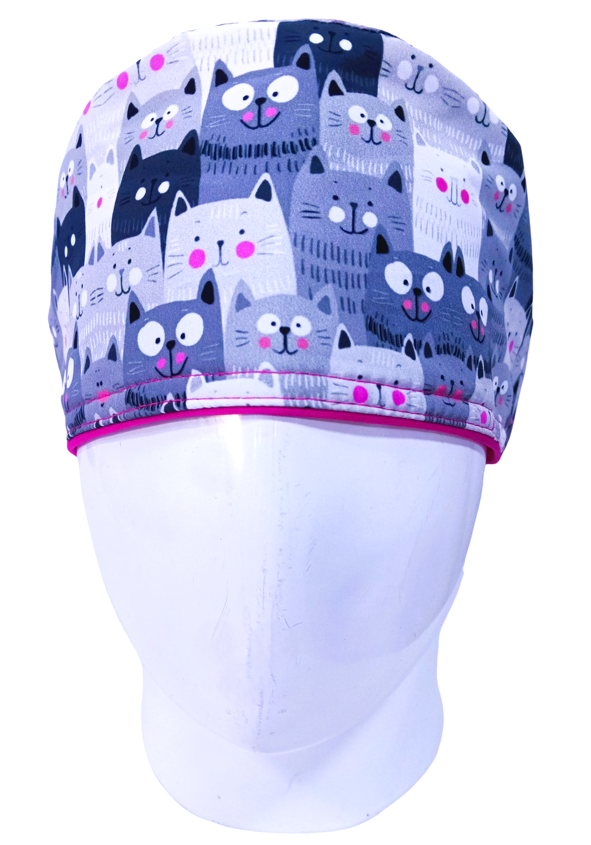 Gorro Quirúrgico Mujer y Portacarnet Gaticos Grises - gorro antifluido para mujer Doctools - foto 3