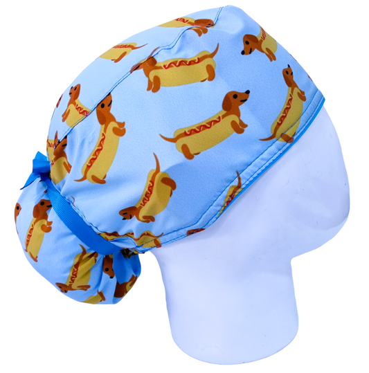 Gorro Quirúrgico Mujer y Portacarnet Perros Salchicha - gorro antifluido para mujer Doctools - foto 2