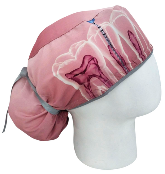 Gorro Quirúrgico Mujer y Portacarnet Dental Love - gorro antifluido para mujer Doctools - foto 2