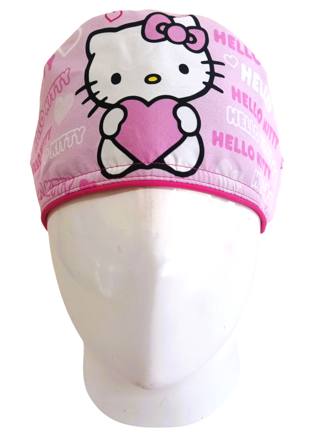Gorro Quirúrgico Mujer y Portacarnet Hello Kitty Letras Rosa - gorro antifluido para mujer Doctools - foto 3