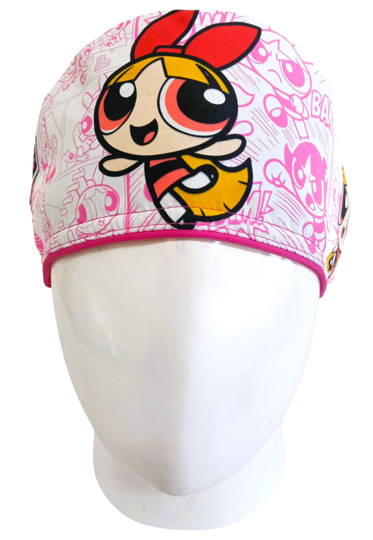 Gorro Quirúrgico Mujer y Portacarnet Bombón Historieta Fucsia - gorro antifluido para mujer Doctools - foto 3