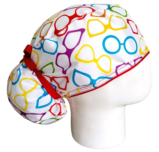 Gorro Quirúrgico Mujer y Portacarnet Gafas Coloridas - gorro antifluido para mujer Doctools - foto 2