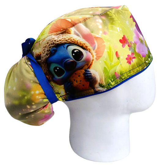 Gorro Quirúrgico Mujer y Portacarnet Stitch Galleta - gorro antifluido para mujer Doctools - foto 2