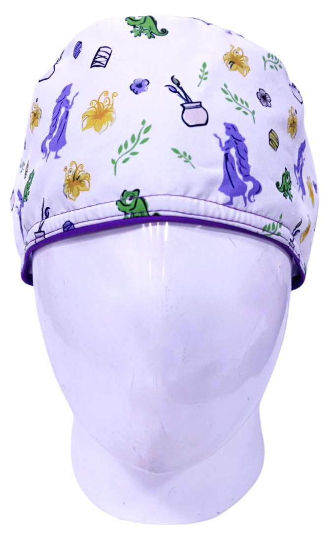 Gorro Quirúrgico Mujer y Portacarnet Rapunzel Blanco - gorro antifluido para mujer Doctools - foto 3