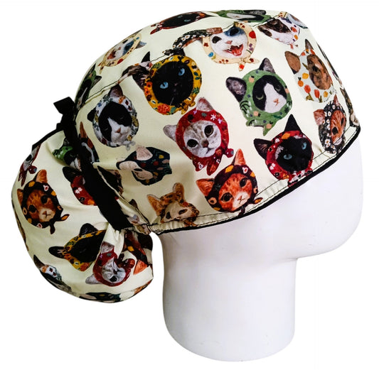 Gorro Quirúrgico Mujer y Portacarnet Gatitos - gorro antifluido para mujer Doctools - foto 2