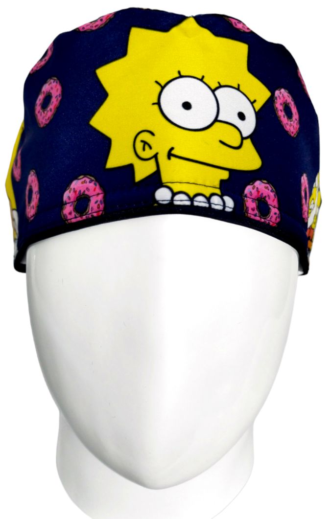 Gorro Quirúrgico Mujer y Portacarnet Lisa Simpson Azul - gorro antifluido para mujer Doctools - foto 3