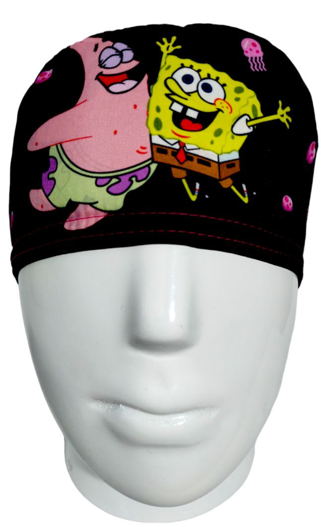 Gorro Quirúrgico Mujer y Portacarnet Patricio Estrella Negro - gorro antifluido para mujer Doctools - foto 3