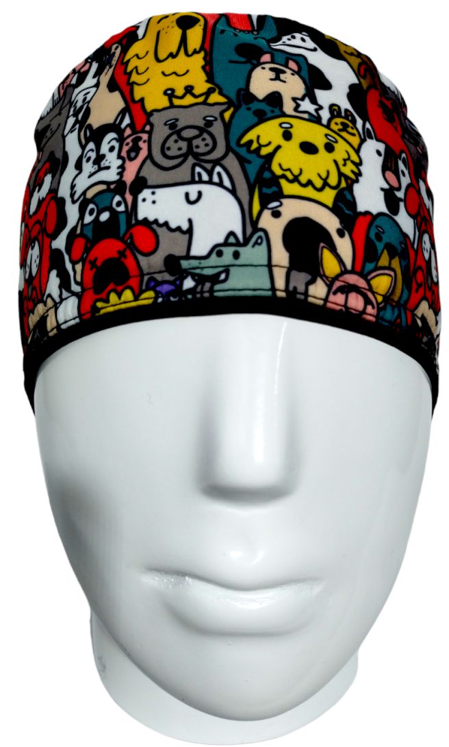 Gorro Quirúrgico Mujer y Portacarnet Perros Coloridos - gorro antifluido para mujer Doctools - foto 3