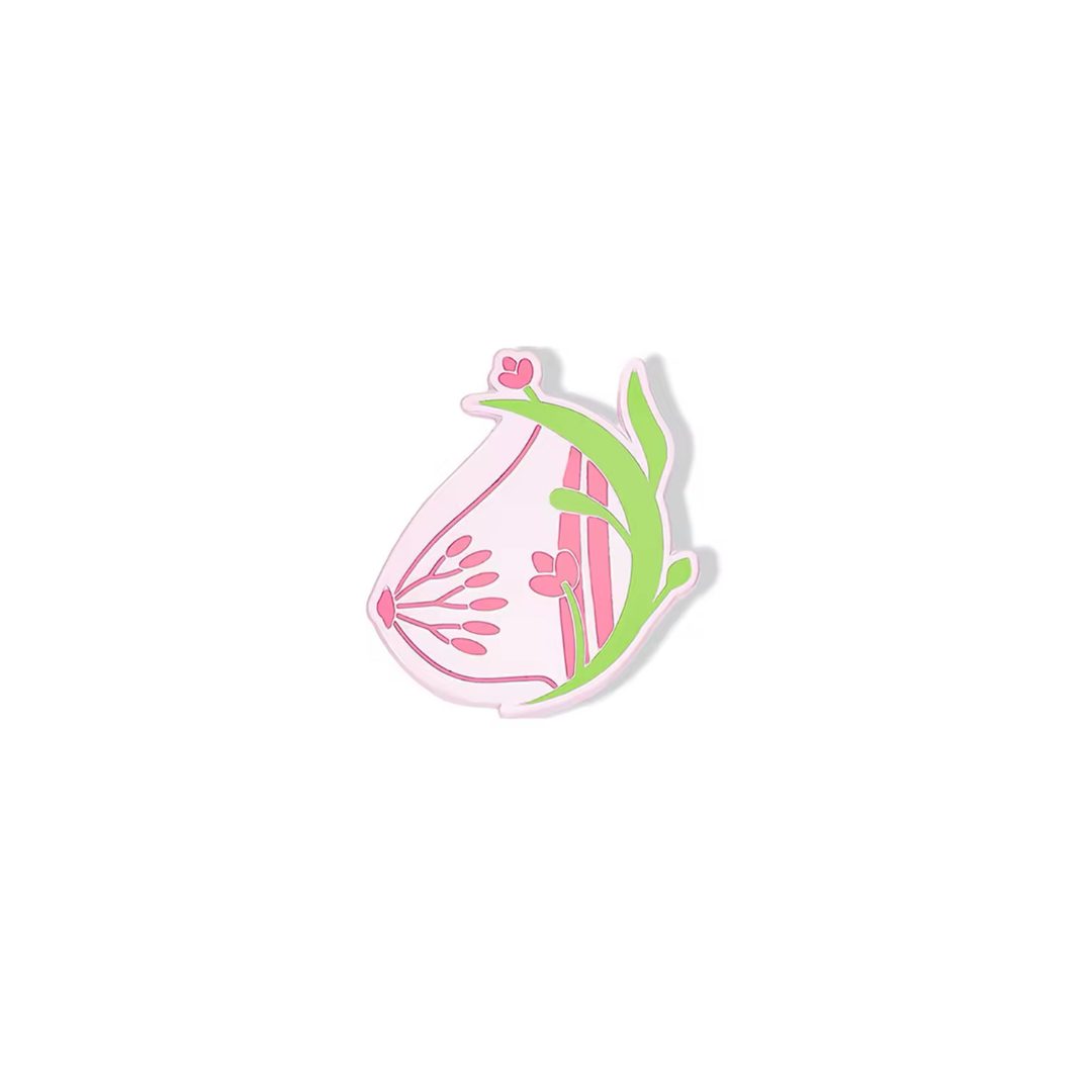Floral Mom Metal Pin