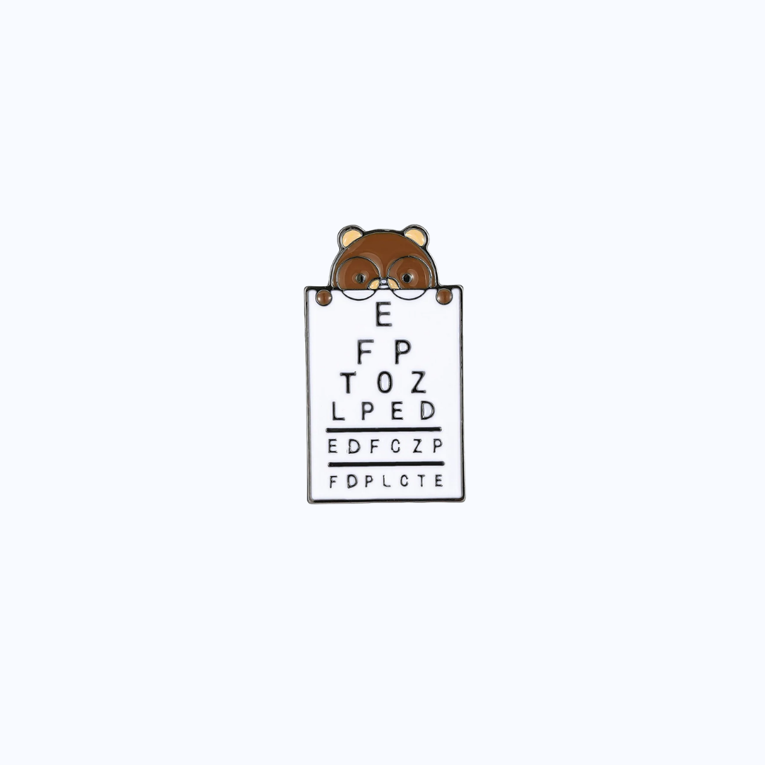 Metal Pin Vision Bear Optometric Chart