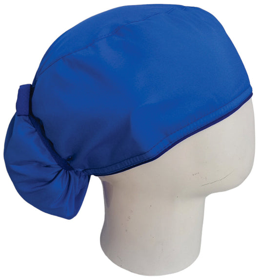 Gorro Quirúrgico Mujer y Portacarnet Unicolor Azul Rey - gorro antifluido para mujer Doctools - foto 2