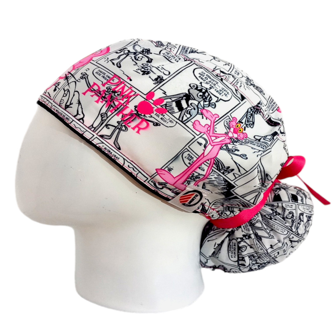 Gorro Quirúrgico Mujer y Portacarnet Pantera Rosa - gorro antifluido para mujer Doctools - foto 1