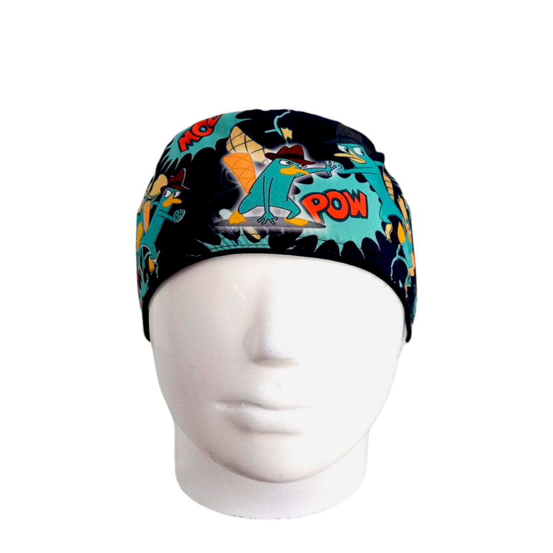 Gorro Quirúrgico Mujer y Portacarnet Perry el Ornitorrinco - gorro antifluido para mujer Doctools - foto 2