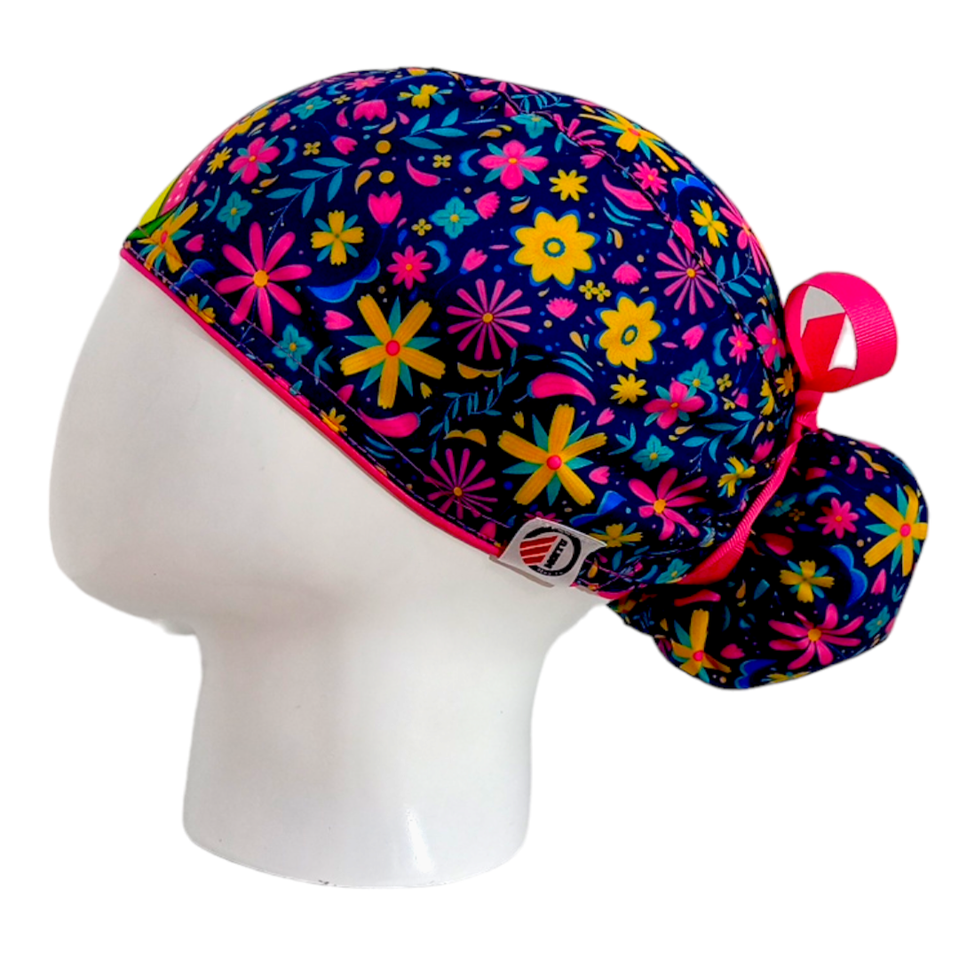 Gorro Quirúrgico Mujer y Portacarnet Virgen de Guadalupe Azul - gorro antifluido para mujer Doctools - foto 1