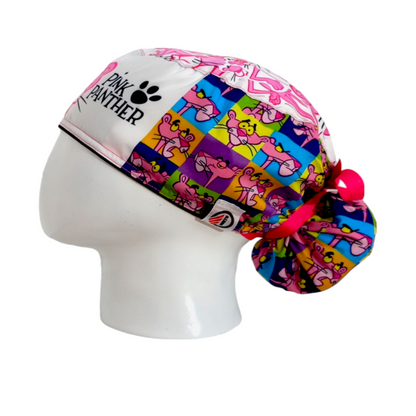 Gorro Quirúrgico Mujer y Portacarnet Pantera Rosa Cuadros - gorro antifluido para mujer Doctools - foto 1