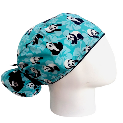 Gorro Quirúrgico Mujer y Portacarnet Panda Menta - gorro antifluido para mujer Doctools - foto 2