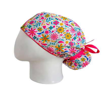 Gorro Quirúrgico Mujer y Portacarnet Virgen de Guadalupe Blanco - gorro antifluido para mujer Doctools - foto 1
