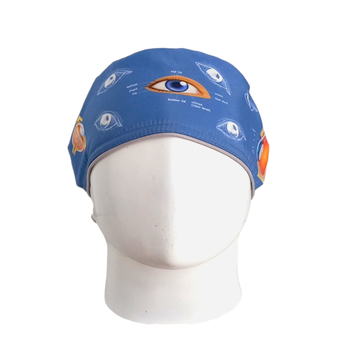 Gorro Quirúrgico Mujer y Portacarnet Ojo Humano - gorro antifluido para mujer Doctools - foto 3