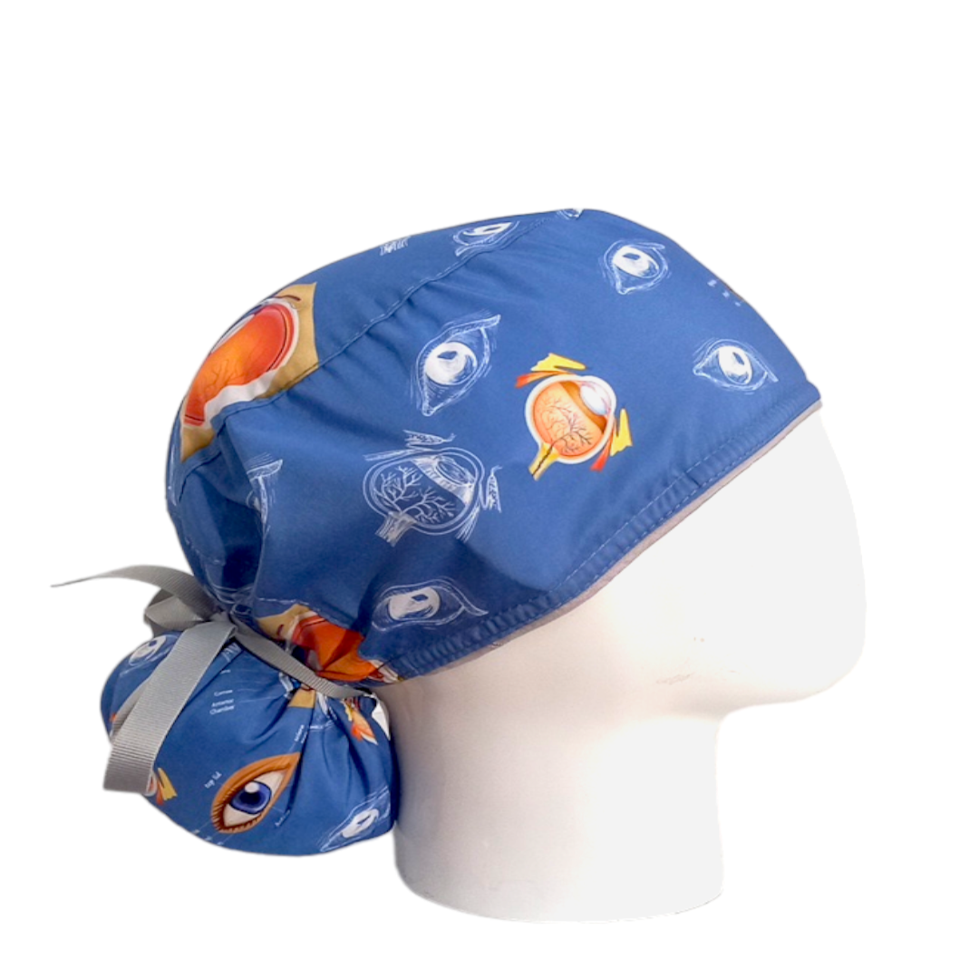 Gorro Quirúrgico Mujer y Portacarnet Ojo Humano - gorro antifluido para mujer Doctools - foto 2