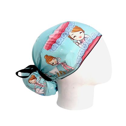 Gorro Quirúrgico Mujer y Portacarnet Odontología Menta - gorro antifluido para mujer Doctools - foto 2