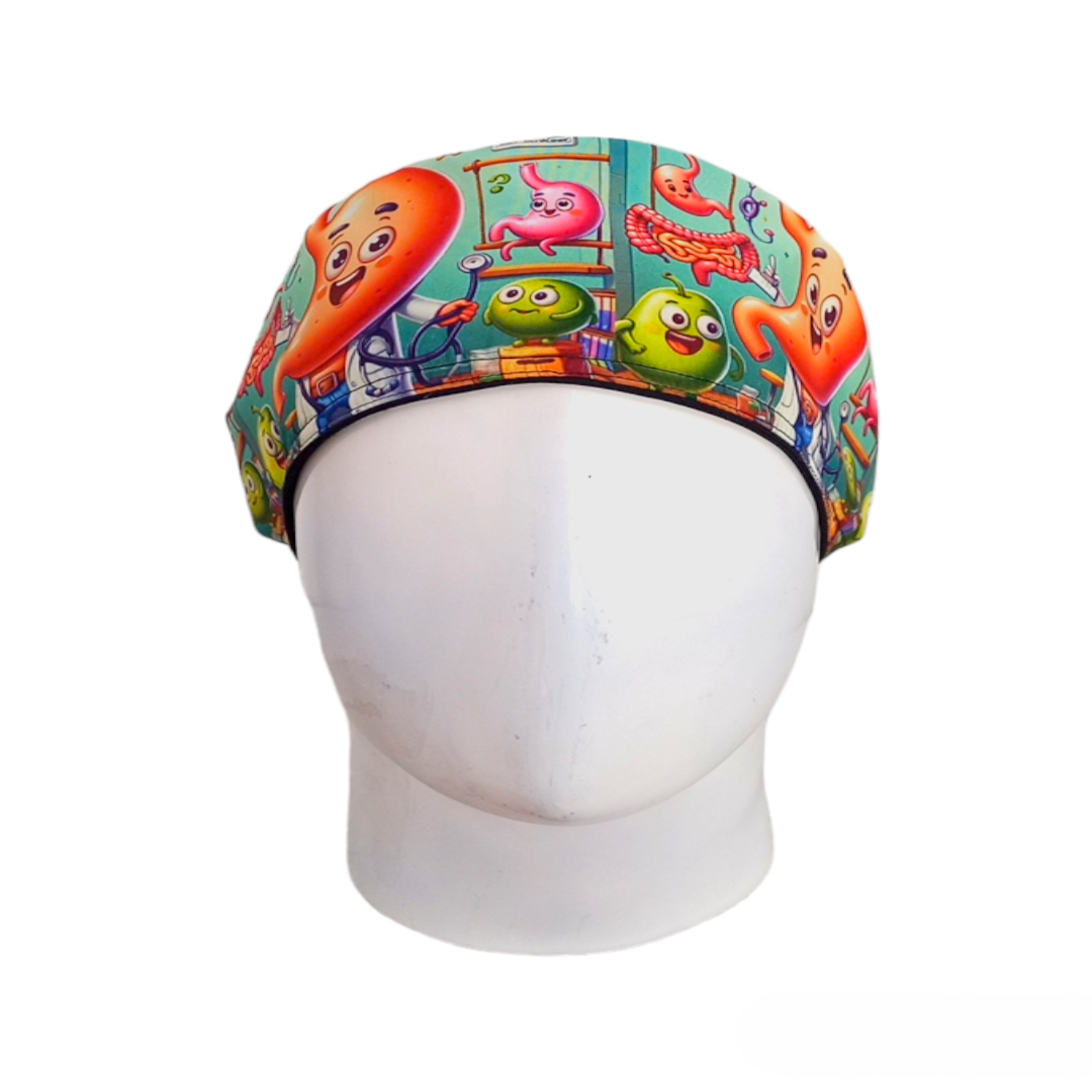 Gorro Quirúrgico Mujer y Portacarnet Gastroenterología Menta - gorro antifluido para mujer Doctools - foto 3