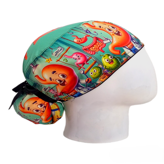 Gorro Quirúrgico Mujer y Portacarnet Gastroenterología Menta - gorro antifluido para mujer Doctools - foto 2