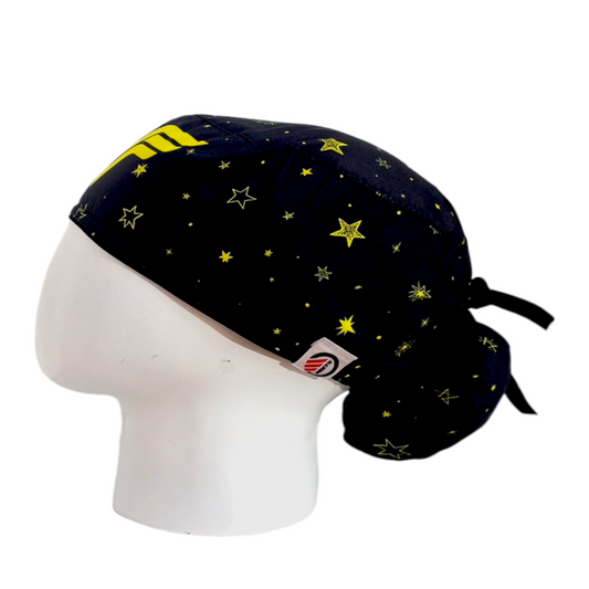 Gorro Quirúrgico Mujer y Portacarnet Mujer Maravilla Negro - gorro antifluido para mujer Doctools - foto 1