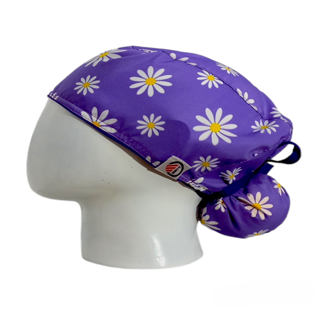 Gorro Quirúrgico Mujer y Portacarnet Margaritas - gorro antifluido para mujer Doctools - foto 1