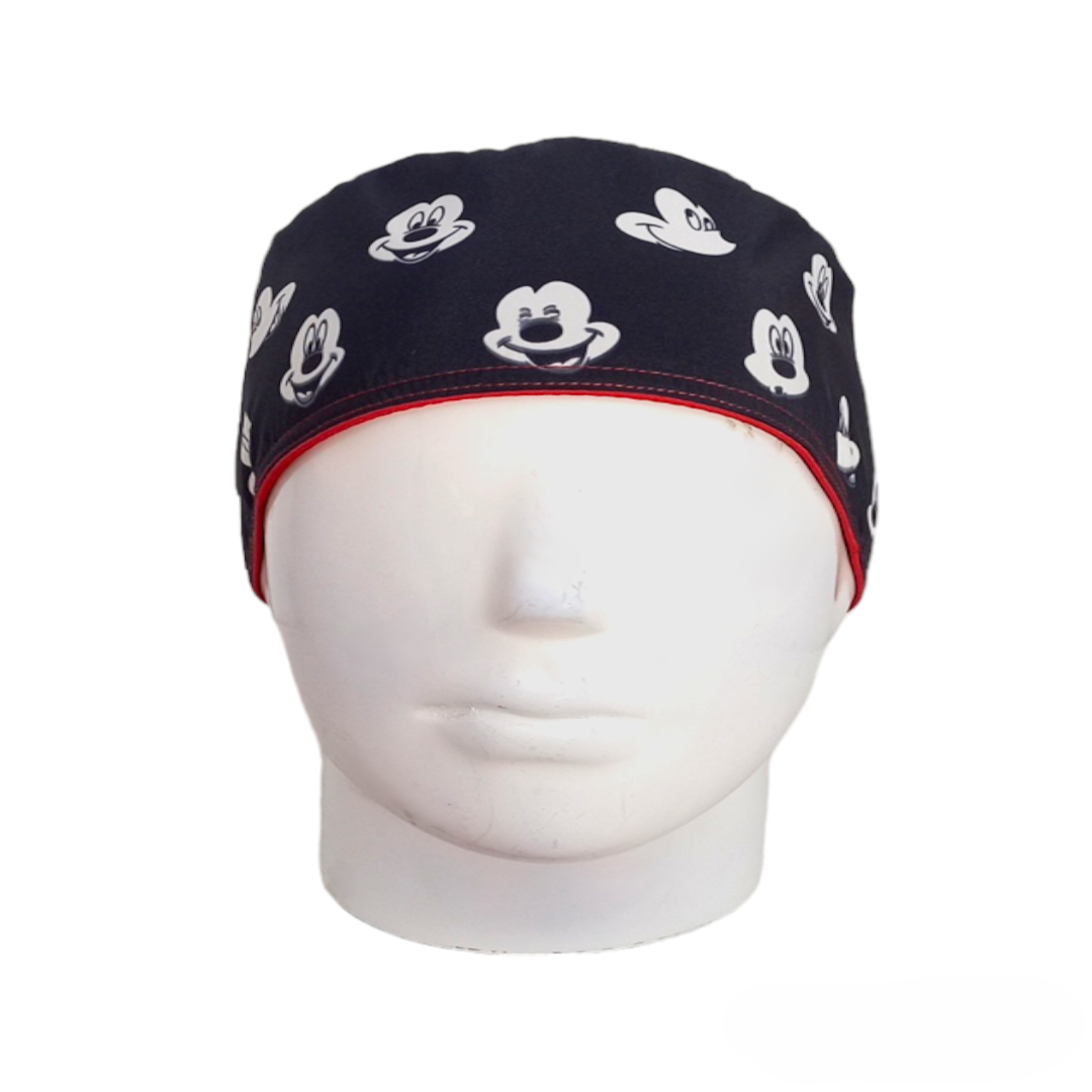 Gorro Quirúrgico Mujer y Portacarnet Mickey Negro Caritas - gorro antifluido para mujer Doctools - foto 3