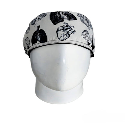 Gorro Quirúrgico Mujer y Portacarnet Órganos Blanco - gorro antifluido para mujer Doctools - foto 3