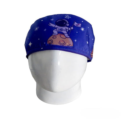 Gorro Quirúrgico Mujer y Portacarnet Astronauta Morado - gorro antifluido para mujer Doctools - foto 3