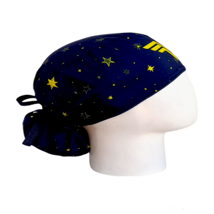 Gorro Quirúrgico Mujer y Portacarnet Mujer Maravilla Azul Oscuro - gorro antifluido para mujer Doctools - foto 2