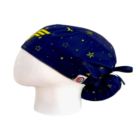 Gorro Quirúrgico Mujer y Portacarnet Mujer Maravilla Azul Oscuro - gorro antifluido para mujer Doctools - foto 1