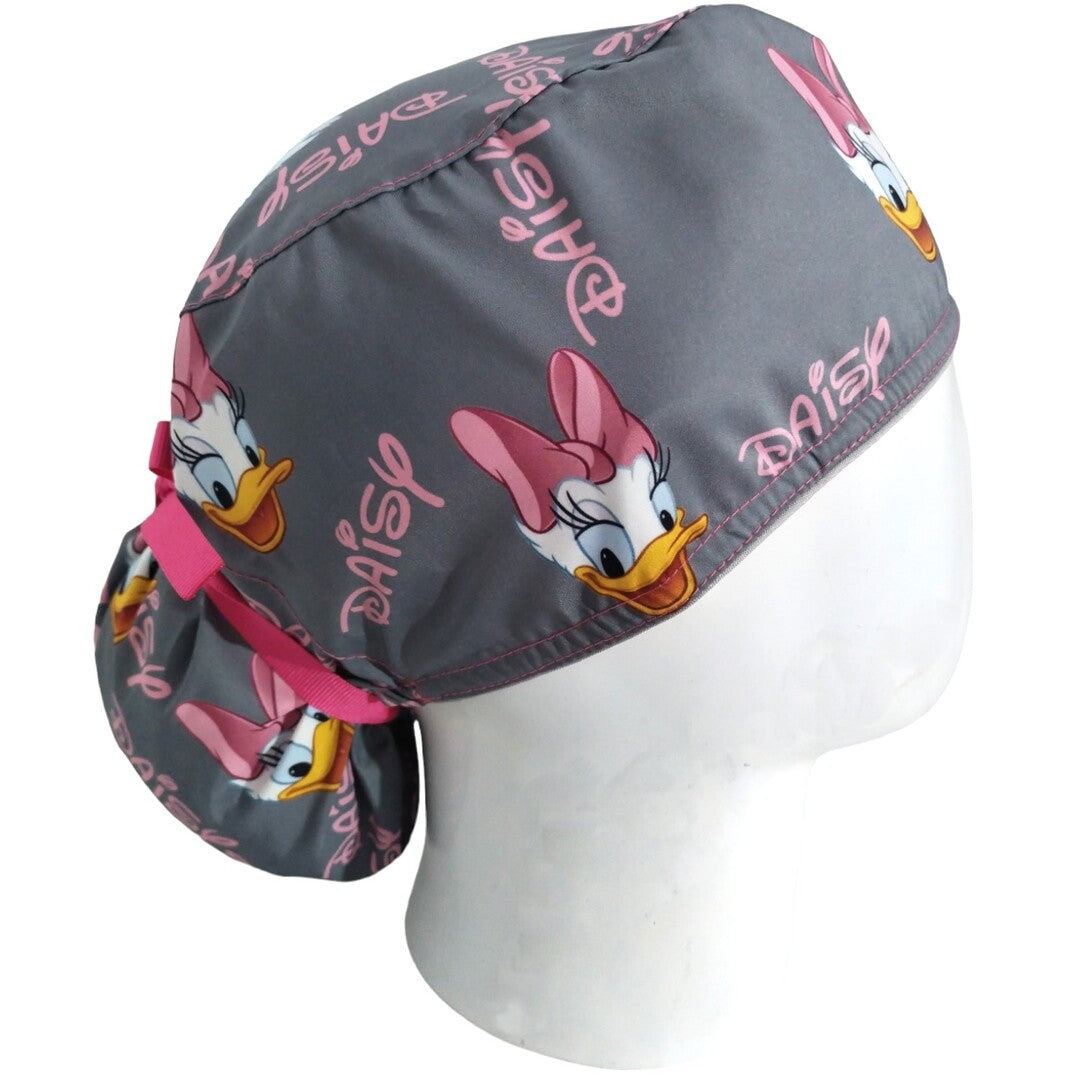 Gorro Quirúrgico Mujer y Portacarnet Daisy Gris - gorro antifluido para mujer Doctools - foto 2