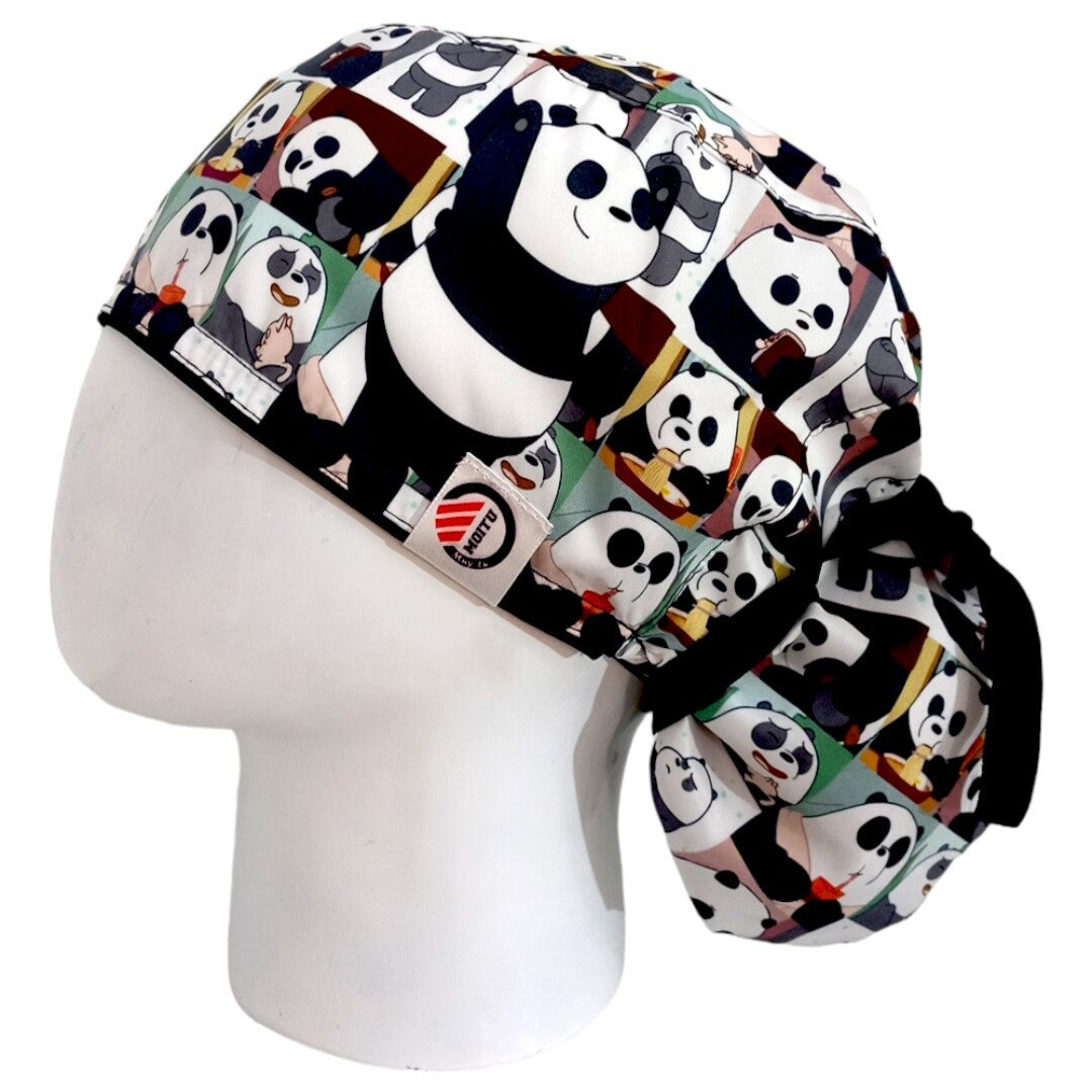 Gorro Quirúrgico Mujer y Portacarnet Panda Bears - gorro antifluido para mujer Doctools - foto 1