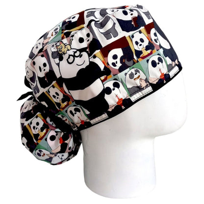 Gorro Quirúrgico Mujer y Portacarnet Panda Bears - gorro antifluido para mujer Doctools - foto 3