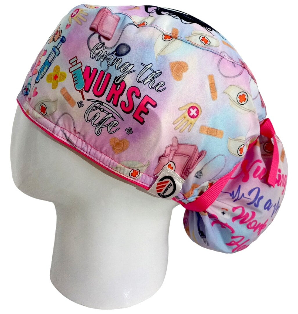 Gorro Quirúrgico Mujer y Portacarnet Life Nurse Enfermería - gorro antifluido para mujer Doctools - foto 1