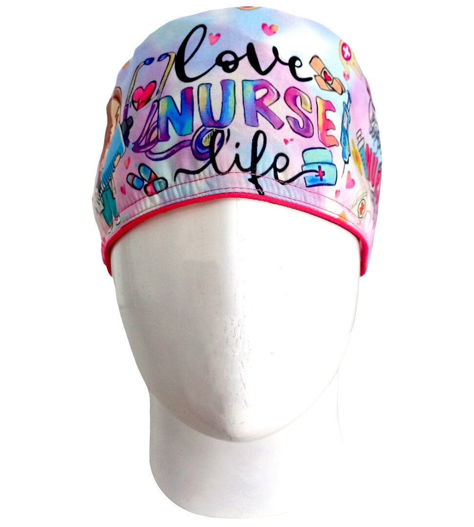 Gorro Quirúrgico Mujer y Portacarnet Life Nurse Enfermería - gorro antifluido para mujer Doctools - foto 3