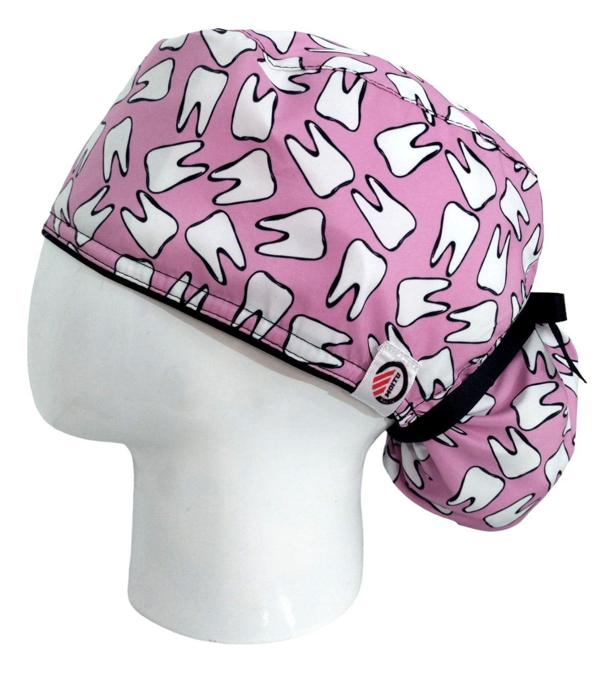 Gorro Quirúrgico Mujer y Portacarnet Odontología Dientes Rosa - gorro antifluido para mujer Doctools - foto 3