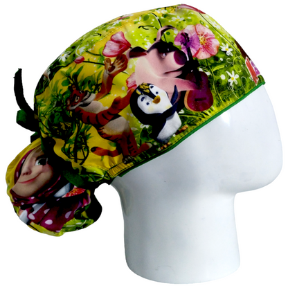 Gorro Quirúrgico Mujer y Portacarnet Masha y el Oso - gorro antifluido para mujer Doctools - foto 2
