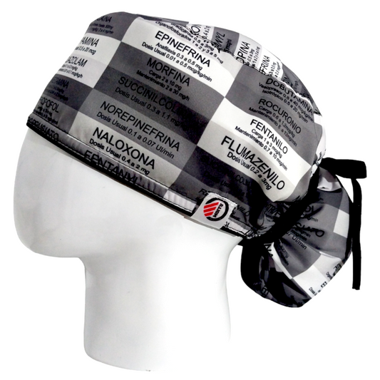 Gorro Quirúrgico Mujer y Portacarnet Anestesiología Gris - gorro antifluido para mujer Doctools - foto 1
