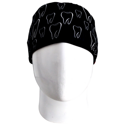 Gorro Quirúrgico Mujer y Portacarnet Odontología Siluetas Negro - gorro antifluido para mujer Doctools - foto 3