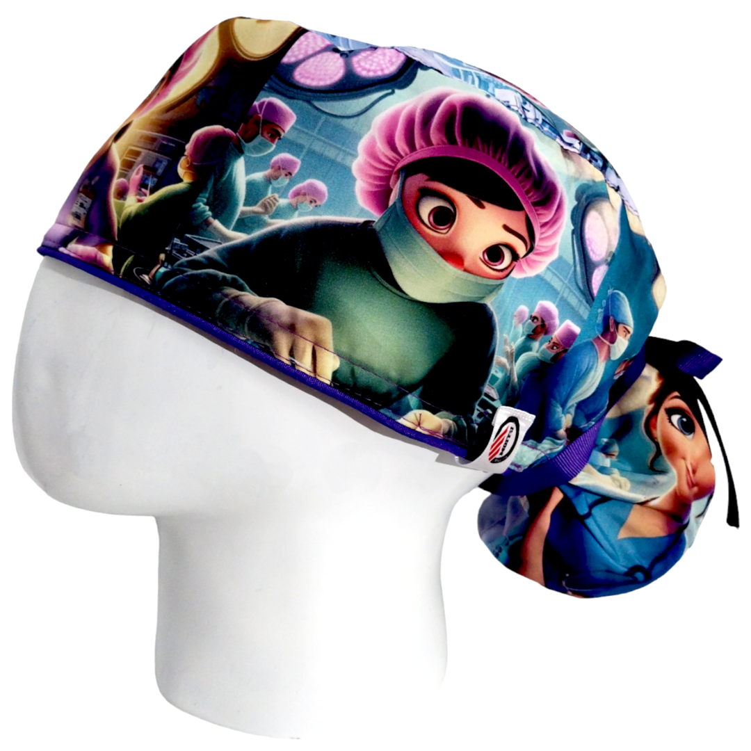 Gorro Quirúrgico Mujer y Portacarnet Cirujanas - gorro antifluido para mujer Doctools - foto 1