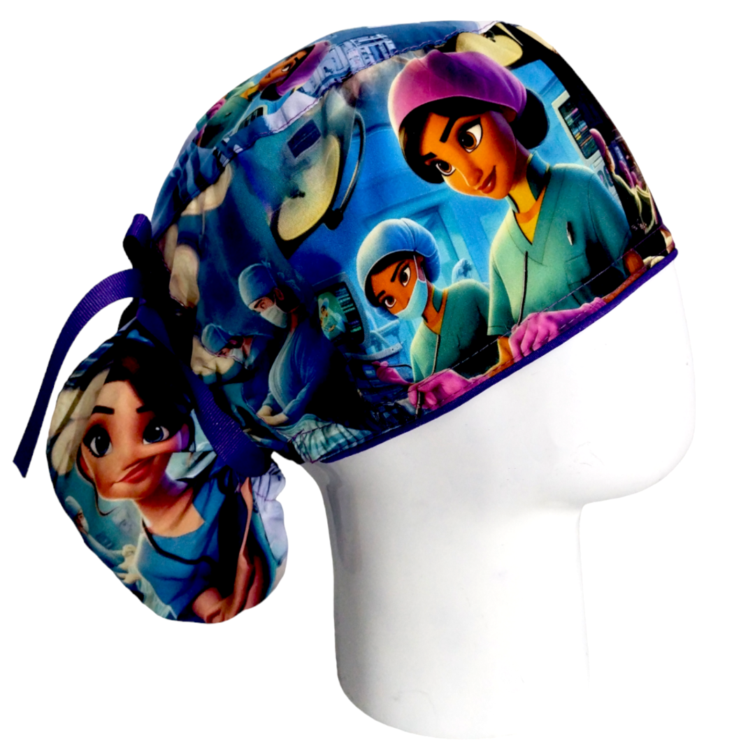 Gorro Quirúrgico Mujer y Portacarnet Cirujanas - gorro antifluido para mujer Doctools - foto 2