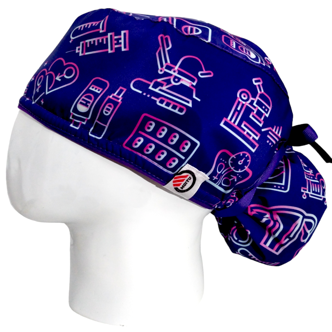 Gorro Quirúrgico Mujer y Portacarnet Ginecología Textura Degradada - gorro antifluido para mujer Doctools - foto 1