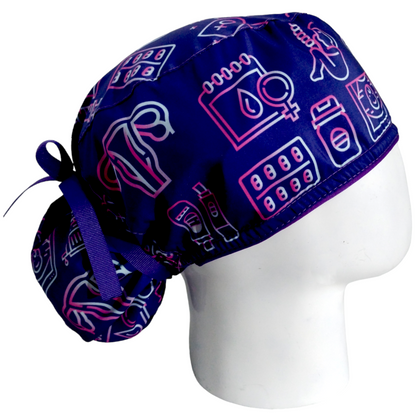 Gorro Quirúrgico Mujer y Portacarnet Ginecología Textura Degradada - gorro antifluido para mujer Doctools - foto 2