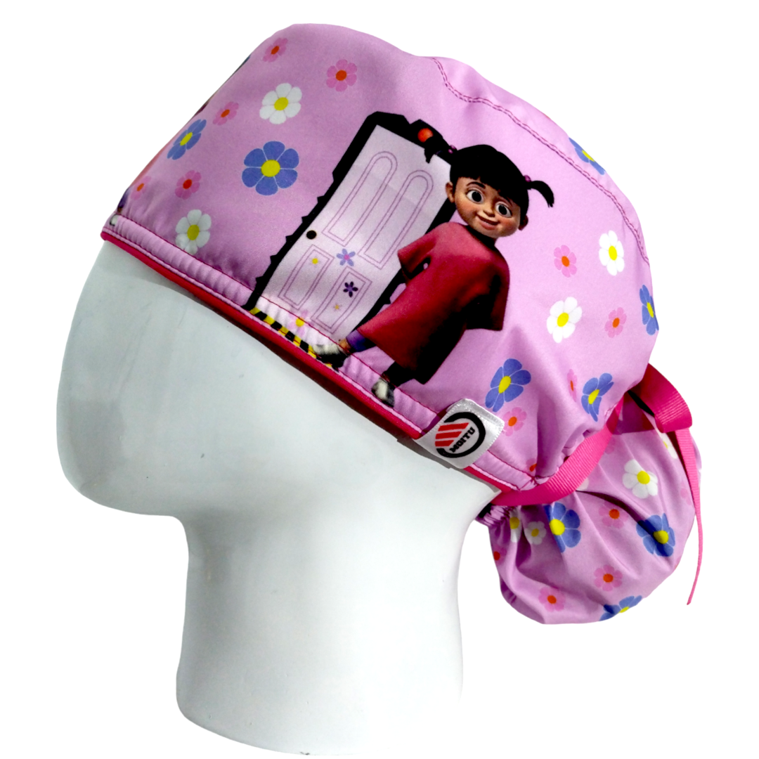 Gorro Quirúrgico Mujer y Portacarnet Boo Rosa Monsters Inc - gorro antifluido para mujer Doctools - foto 1