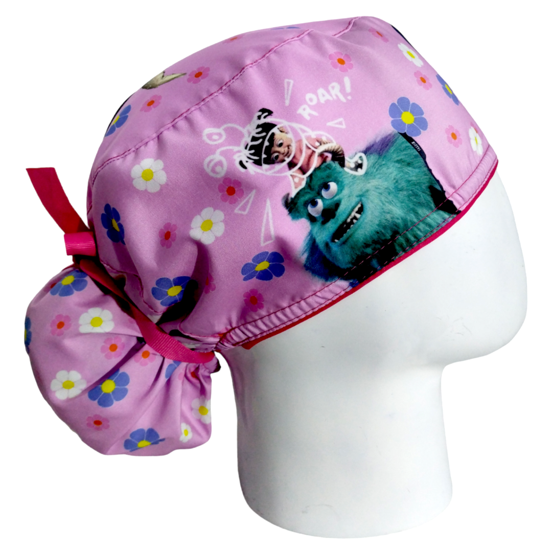 Gorro Quirúrgico Mujer y Portacarnet Boo Rosa Monsters Inc - gorro antifluido para mujer Doctools - foto 2