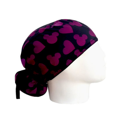 Gorro Quirúrgico Mujer y Portacarnet Minnie Negro - gorro antifluido para mujer Doctools - foto 2