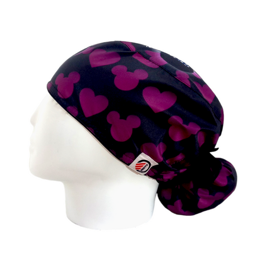Gorro Quirúrgico Mujer y Portacarnet Minnie Negro - gorro antifluido para mujer Doctools - foto 1